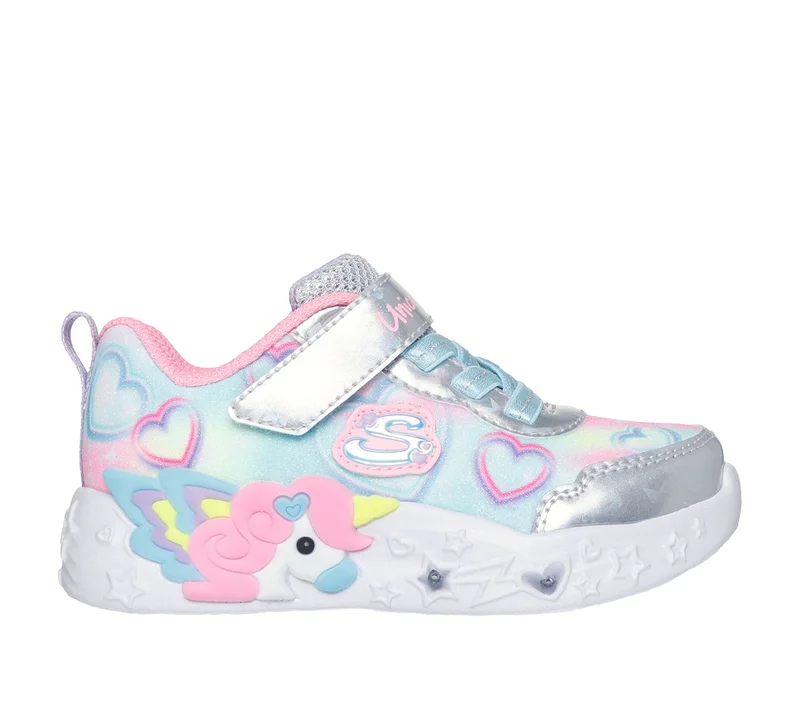 ZAPATILLAS SKECHERS CON LUCES DE UNICORNIO PARA NIÑA 303064NC SMLT